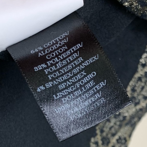 Ann Taylor Metallic Baroque Career Pencil Skirt 8 - Picture 8 of 8